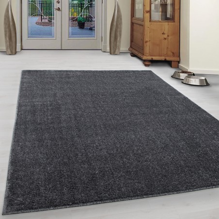 Carpet short pile modern living room plain mottled plain gray