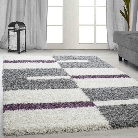 High pile long pile living room shaggy carpet pile height 3cm grey-white-purple