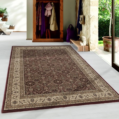 Soggiorno tappeto a pelo corto design tappeto orientale classico ornamenti antichi rosso