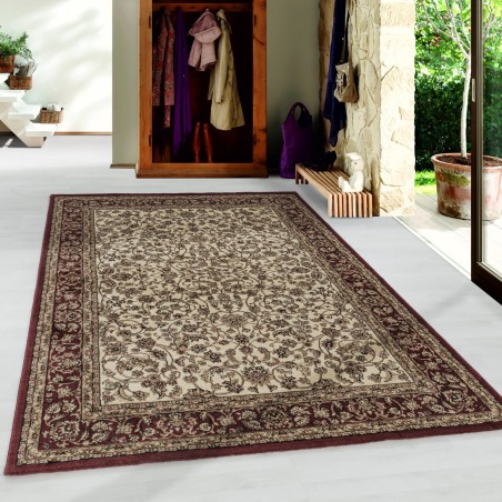 Soggiorno tappeto a pelo corto design tappeto orientale classico ornamenti antichi crema