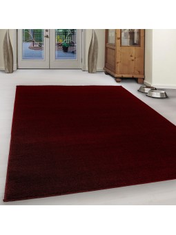 Carpet short pile modern living room plain mottled uni cheap red