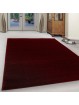 Teppich Kurzflor Modern Wohnzimmer Einfarbig Meliert Uni günstig Rot