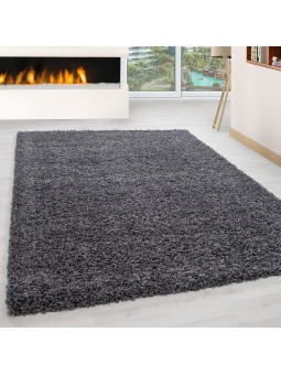 High pile, long pile, living room shaggy carpet, pile height 3 cm, plain grey