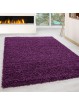 Tappeto a pelo lungo, pelo lungo, tappeto shaggy da soggiorno, altezza pelo 3 cm, viola tinta unita