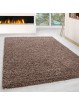 High-pile, long-pile, living room shaggy carpet, pile height 3 cm, plain mocha
