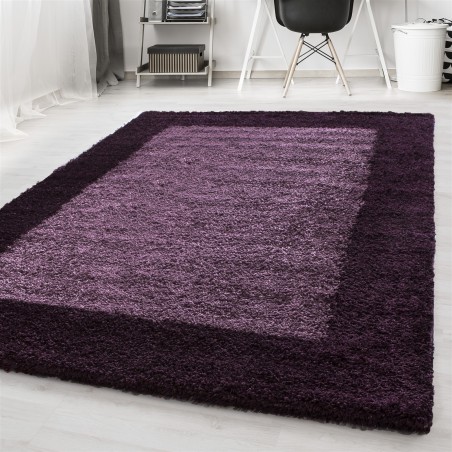 Pelo lungo, pelo lungo, tappeto shaggy per soggiorno, 2 colori, altezza pelo 3 cm, viola lilla