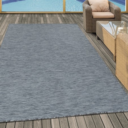 Moquette effetto sisal a trama piatta terrazze indoor-outdoor grigio antracite screziato