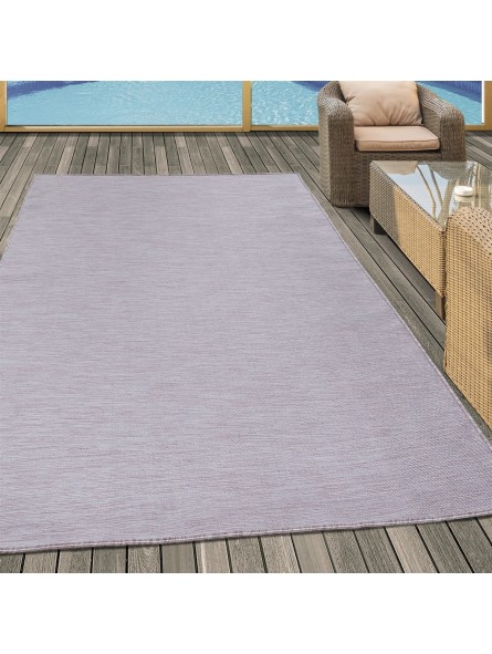 Tapis aspect sisal tissage plat patios in-outdoor chiné rose crème