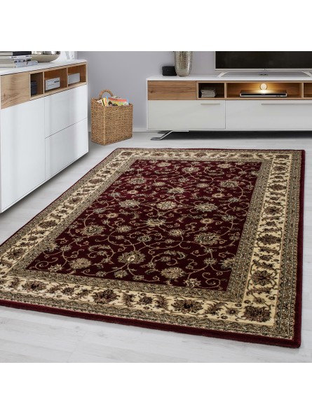 Tappeto orientale classico tappeto orientale tradizionale tessuto rosso beige