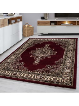 Oriental carpet classic oriental traditional woven carpet black red beige