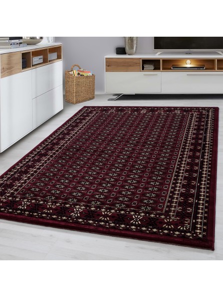 Oosters tapijt klassiek oosters traditioneel geweven tapijt zwart rood