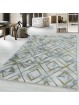 Short-pile carpet living room carpet design marbled rhombus check gold