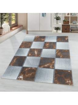 Short pile carpet living room carpet color terra square pattern marbled soft