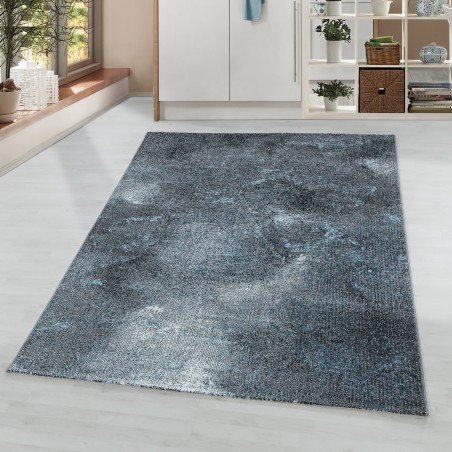 Short pile carpet, living room carpet, clouds pattern, marbled, soft blue