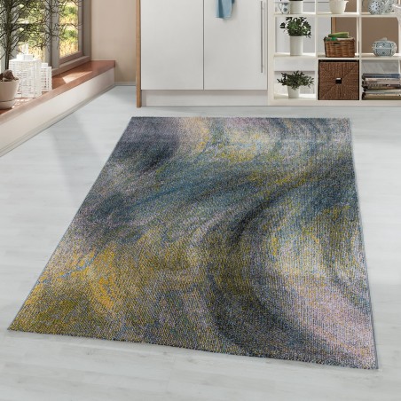 Short-pile carpet, living room carpet, pattern, blurred, marbled, soft, multicolored