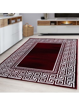 Carpet modern designer geometric border versace optics black red white