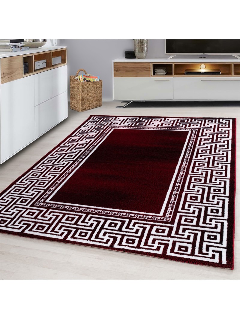 Carpet modern designer geometric border versace optics black red white