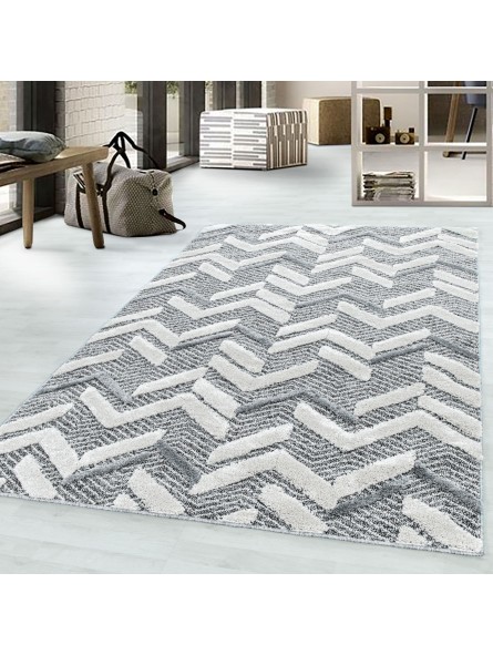 Short pile design carpet MIA Looped Flor Abstract waves pattern