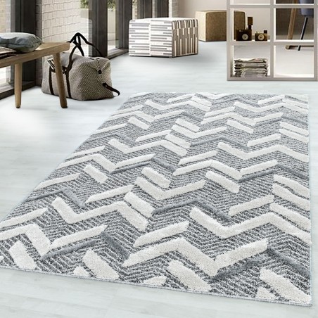 Short pile design carpet MIA Looped Flor Abstract waves pattern