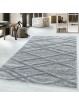Short-pile design carpet MIA Looped Flor 3-D lines grid pattern