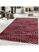 Tapis à poils courts tapis de salon structure moderne motif pile rouge doux