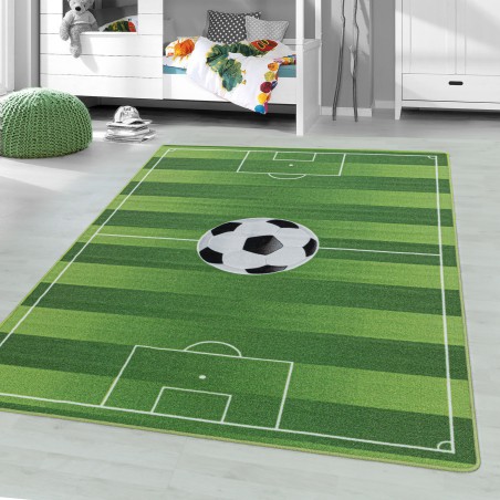 Tappeto per bambini a pelo corto tappeto da gioco tappeto per camerette per bambini stadio di calcio verde