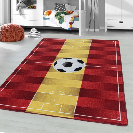 Short-pile carpet, children's carpet, children's room, play carpet, football, Spain, yellow