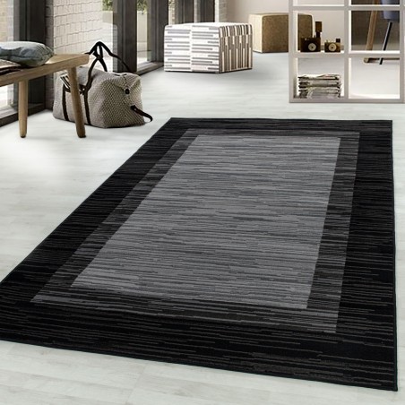 Short pile carpet living room carpet modern pattern border pile soft black