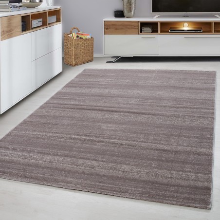 Carpet modern short pile living room rugs plain uni beige mottled