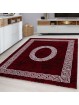 Carpet modern designer border ornament marble look black red white