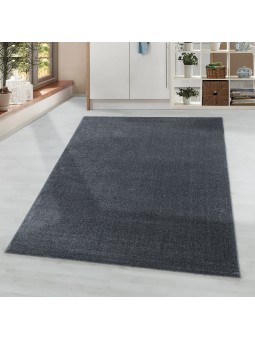 Living room rug, short pile, design rug, plain colors, soft pile, plain grey