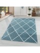 Short pile carpet living room carpet design diamond lines plain colors blue