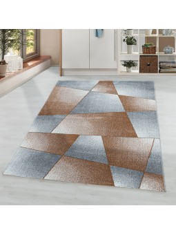 Tapis à poils ras tapis de salon design abstrait géométrique Terra