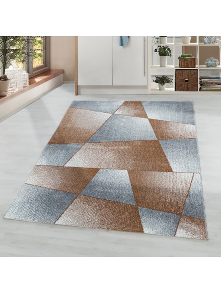 Laagpolig tapijt woonkamer tapijt design abstract geometrisch Terra