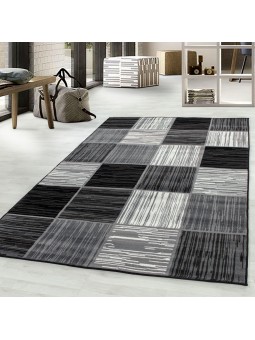 Short pile carpet living room carpet modern check tile pattern pile black