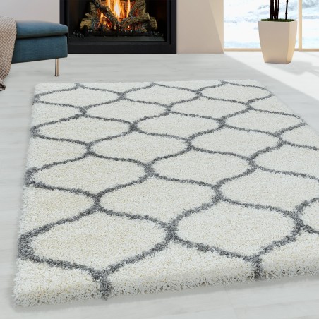 Woonkamer tapijt ontwerp hoogpolig tapijt patroon tegel tegel jacquard crème
