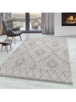 Living room carpet CASA short pile carpet Berber style pattern beige