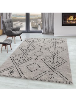 Woonkamertapijt CASA laagpolig tapijt Berber-stijl patroon traditioneel