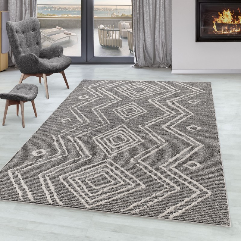 Living Room Carpet Casa Short Pile Berber Style Pattern Modern