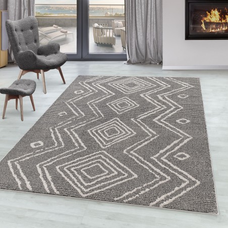 Living room carpet CASA short pile carpet Berber style pattern modern