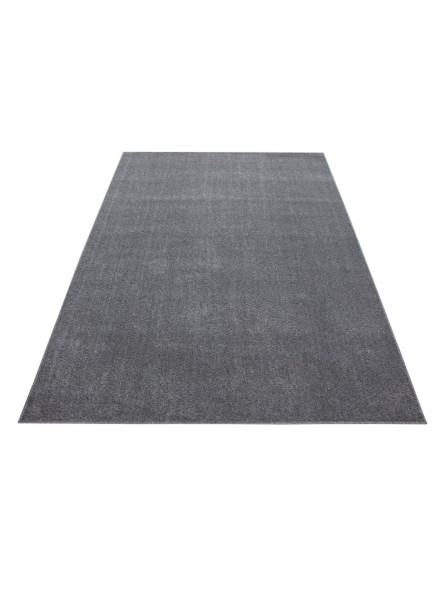 Prayer rug Gabbeh look flat pile plain light grey