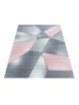 Gebedskleed Laagpolig Geometrisch Design Grijs Roze Wit