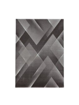 Tapis de prière 3-D motif triangle poil doux marron