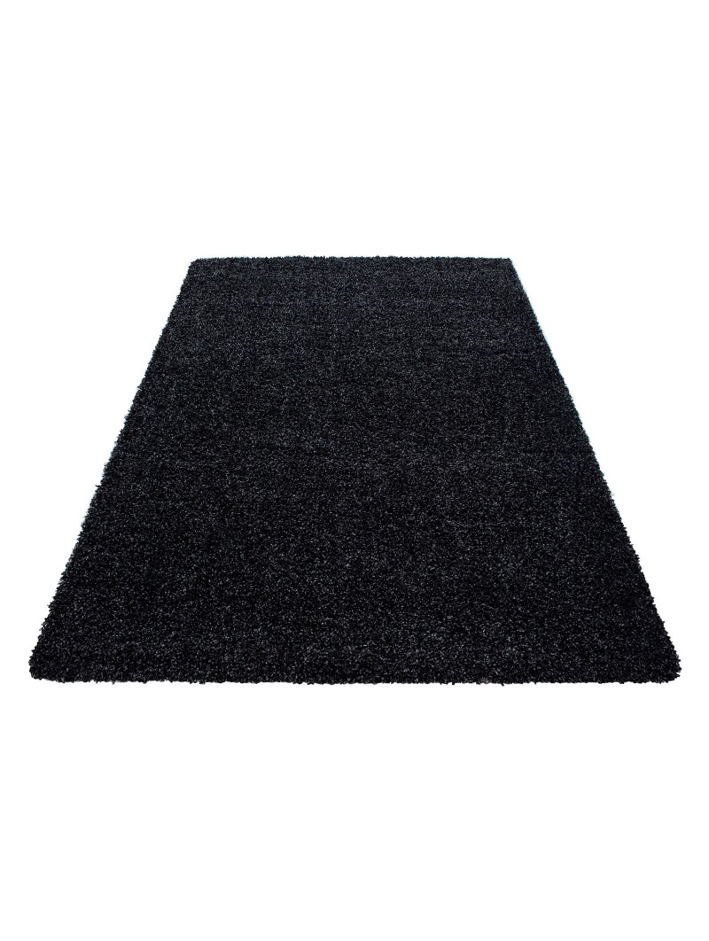 Prayer rug Shaggy plain color pile height 5cm anthracite
