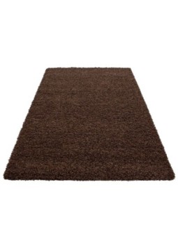 Prayer rug Shaggy plain color pile height 5cm brown