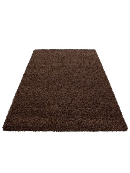 Prayer rug Shaggy plain color pile height 5cm brown