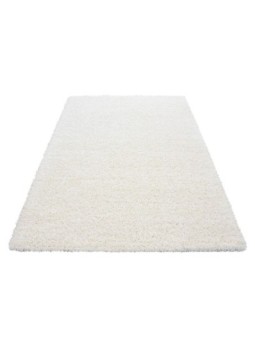 Prayer rug Shaggy plain color pile height 5cm cream