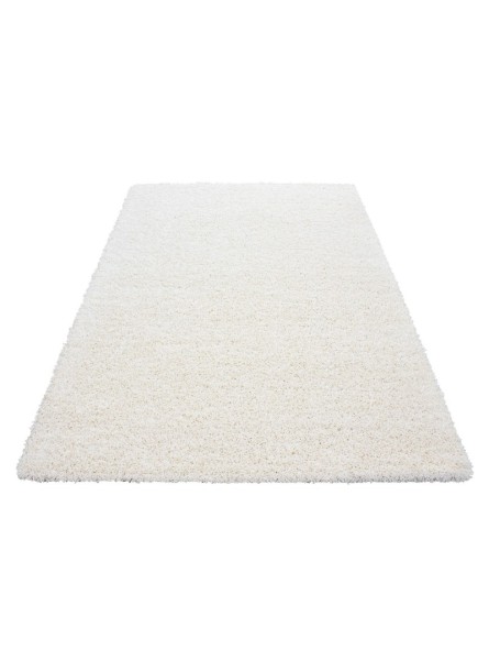 Prayer rug Shaggy plain color pile height 5cm cream