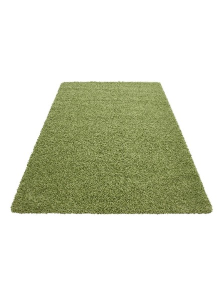 Prayer rug Shaggy plain color pile height 5cm green