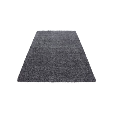 Prayer rug Shaggy plain color pile height 5cm grey